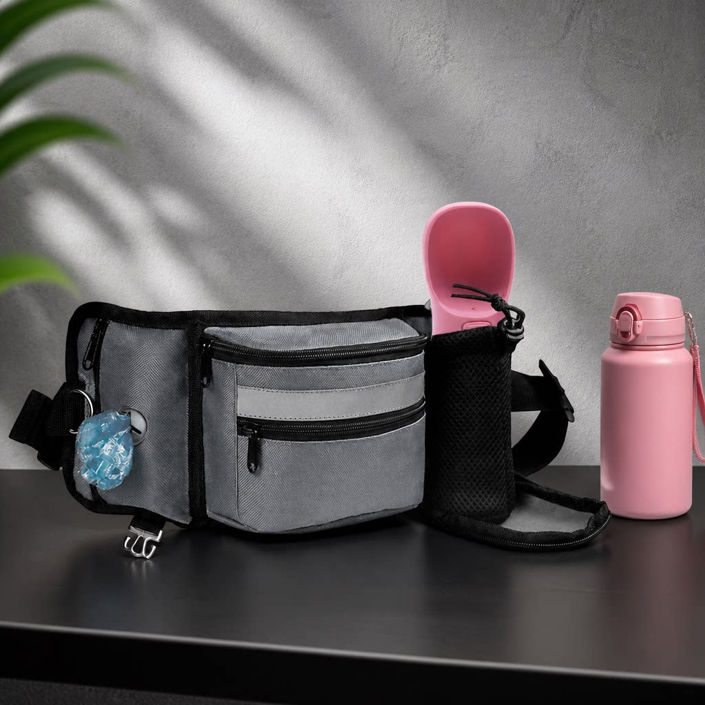 Dog Walking Bag with Water Bottle Holder & Multiple Compartments | Tail & Trail